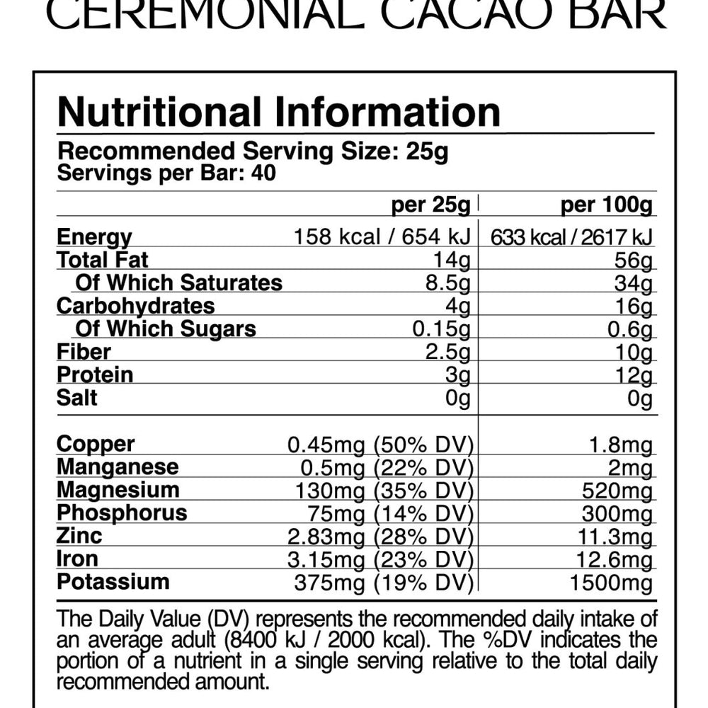 
                  
                    Ceremonial Cacao Bar - 1kg - Abundance
                  
                