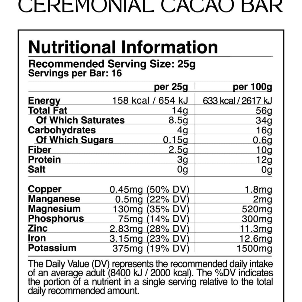 
                  
                    Ceremonial Cacao Bar - 400g - Abundance
                  
                