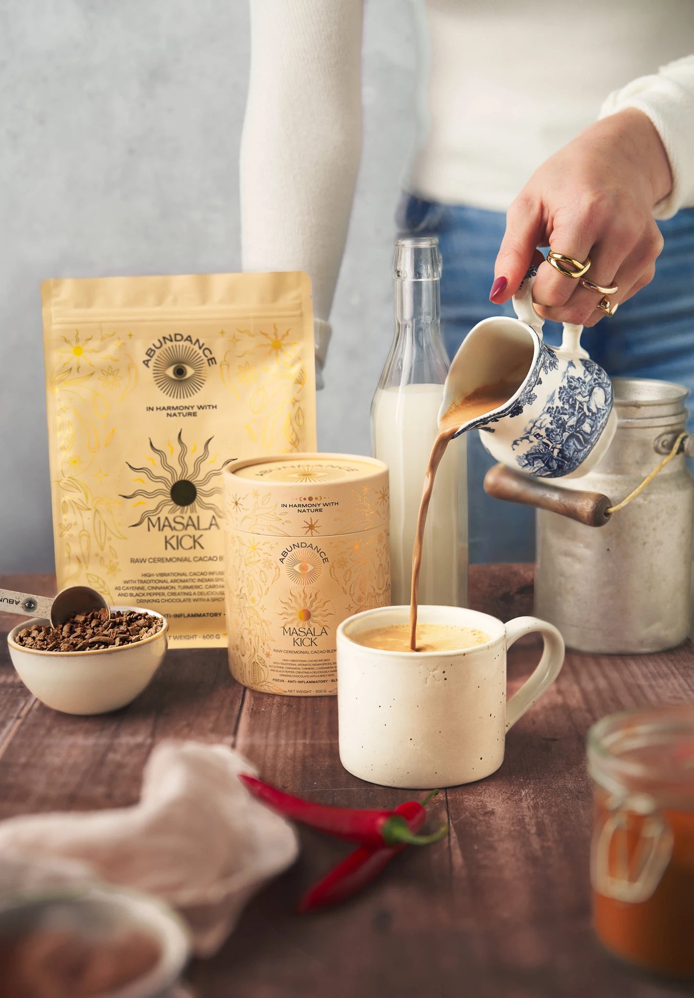 Masala Kick Ceremonial Cacao Blend - Pouch 600g - Abundance