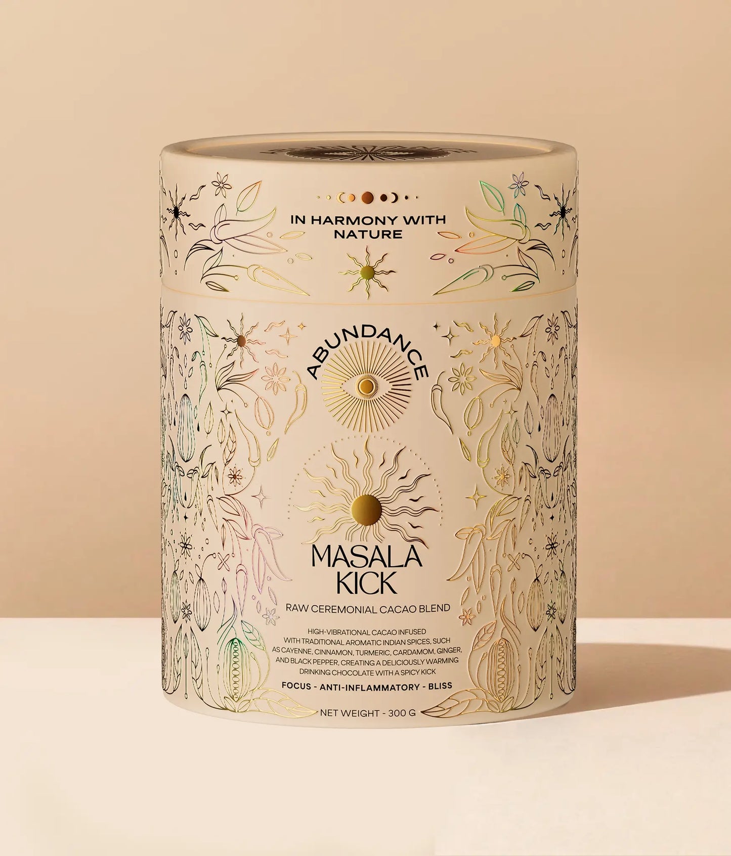 Masala Kick Ceremonial Cacao Blend - Tin 300g - Abundance