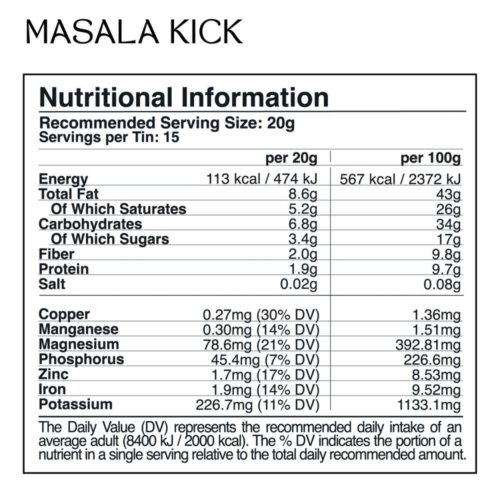 
                  
                    Masala Kick Ceremonial Cacao Blend - Tin 300g - Abundance
                  
                