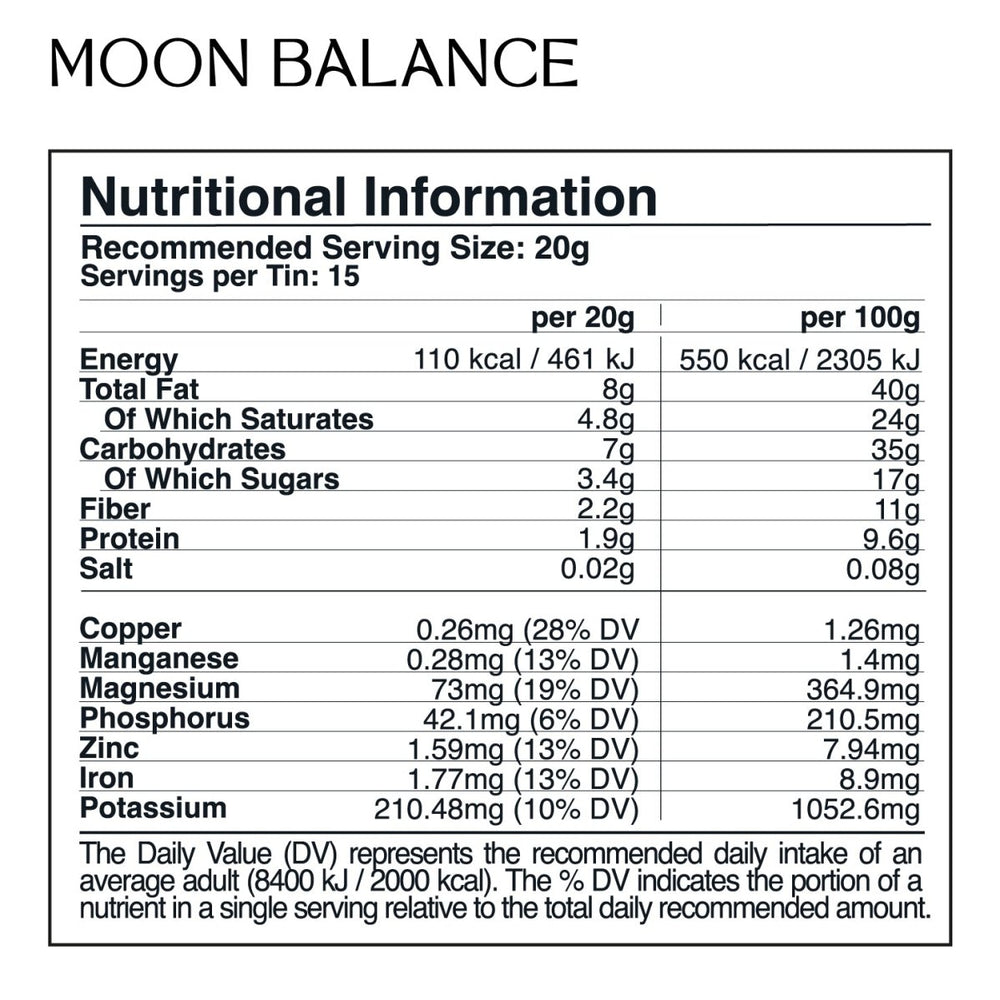 
                  
                    Moon Balance Ceremonial Cacao Blend - Tin 300g - Abundance
                  
                