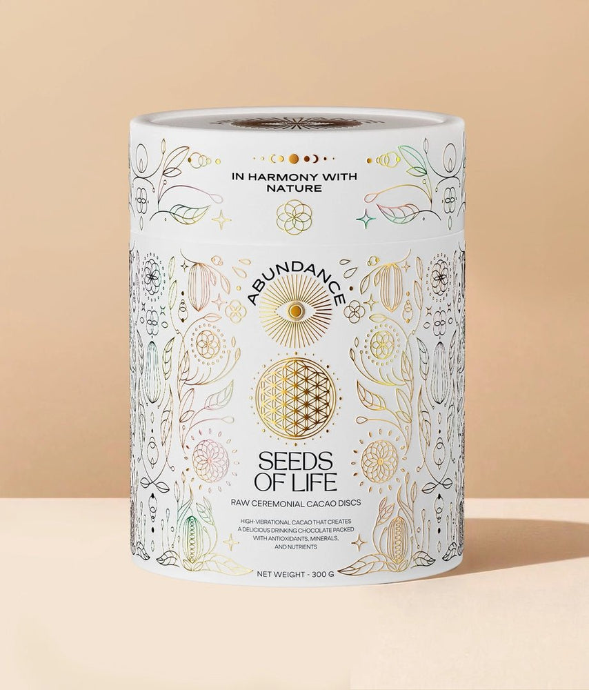 
                  
                    Ceremonial Cacao Seeds of Life Tin - 300g - Abundance
                  
                