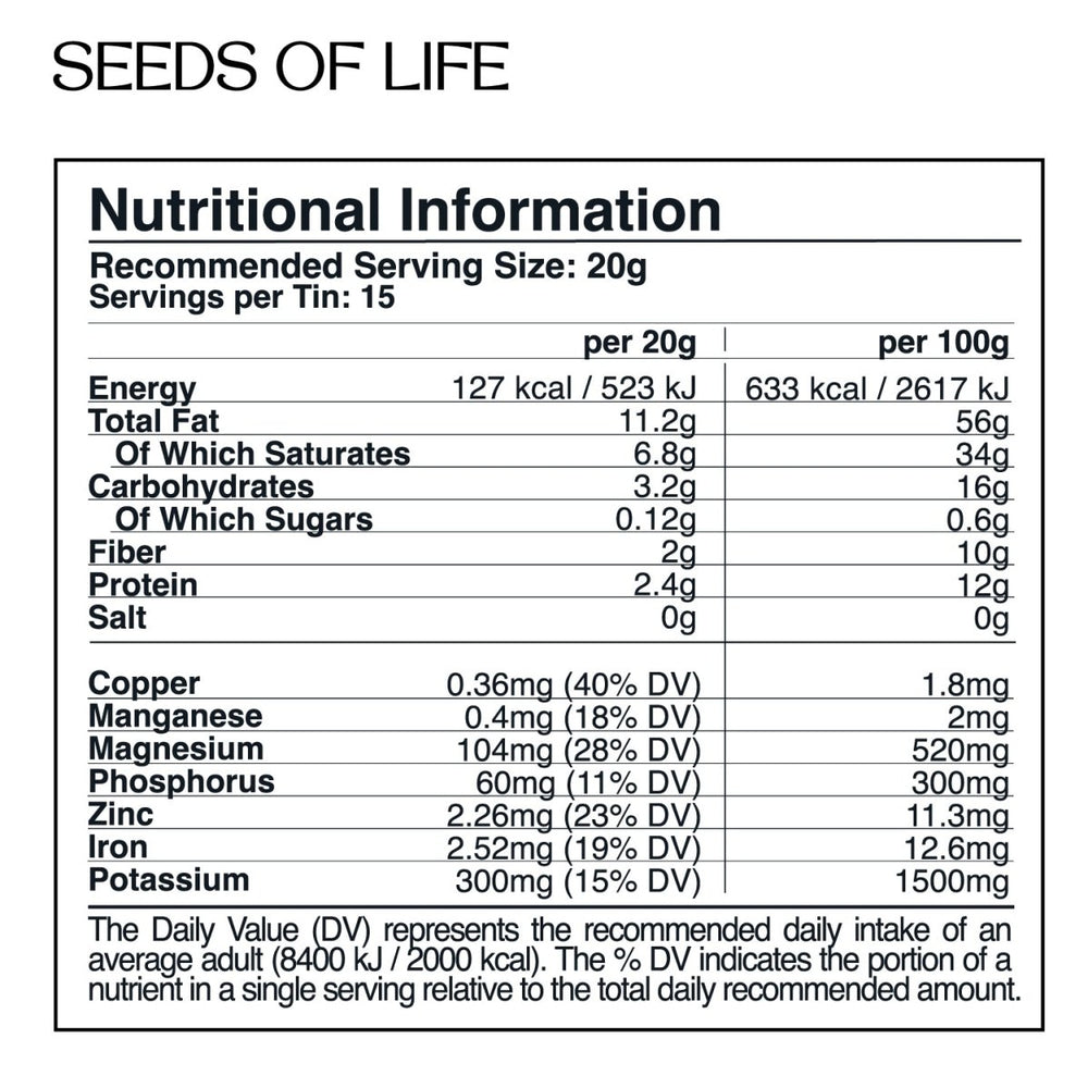 
                  
                    Ceremonial Cacao Seeds of Life Discs - Tin 300g - Abundance
                  
                